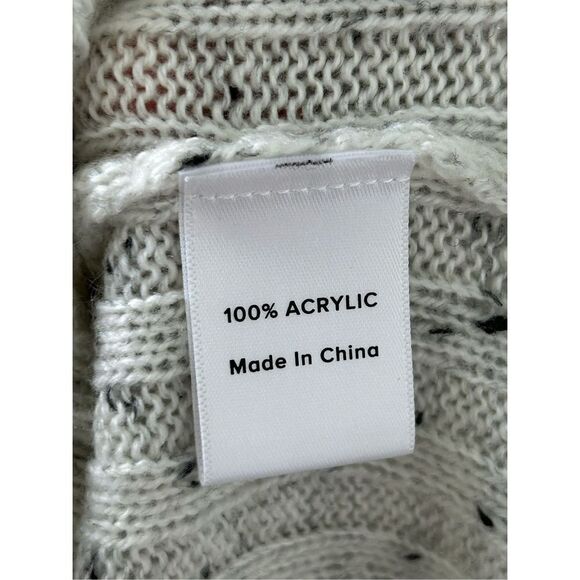 Peyton Jensen Button-Front Speckled Long Cardigan Women's White Size XS - Picture 6 of 7